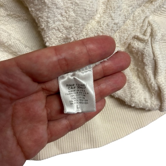 WILDFOX “I Love Camping” Pullover Sweatshirt Cream Size L - Picture 6 of 6